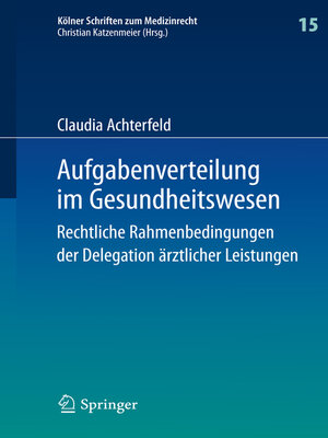 cover image of Aufgabenverteilung im Gesundheitswesen